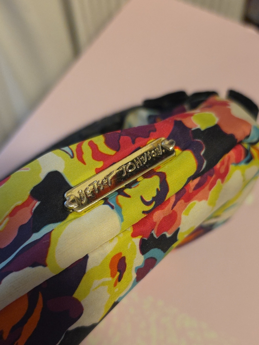 Floral Ruffle Make Up Pouch - Picture 2 of 4